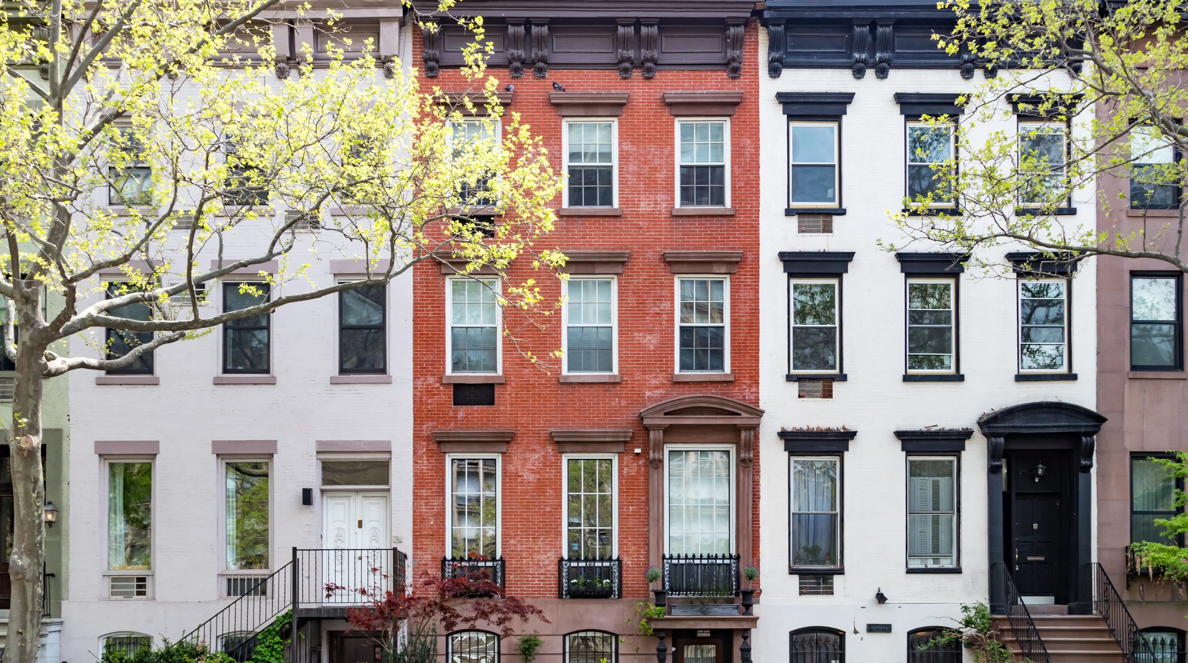 Manhattan brownstone facade